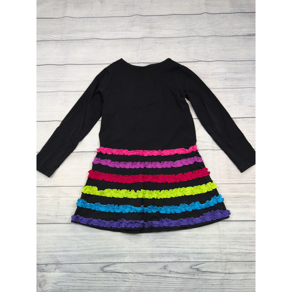 6 Hanna Andersson Black Lotsa Ruffles Dress - Picture 4 of 6